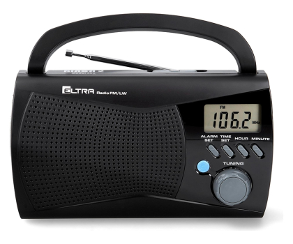 Radio i budzik ELTRA KINGA - czarne